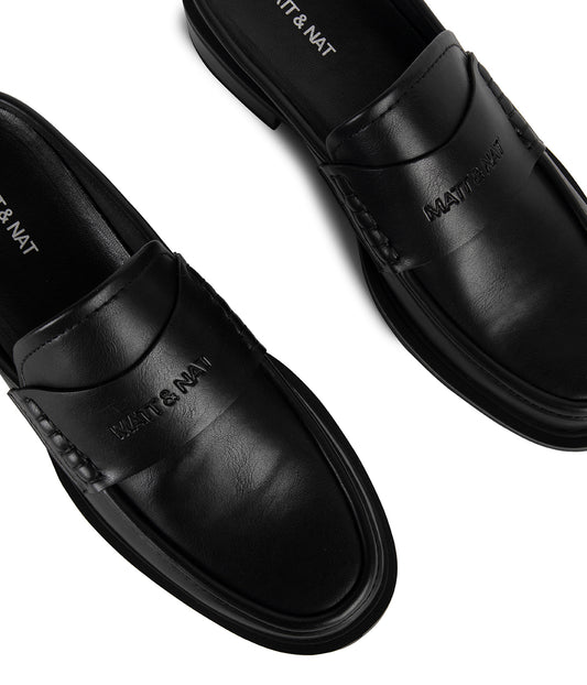 HEIDI Women's Vegan Slip On Mules | Color: Black - variant::black