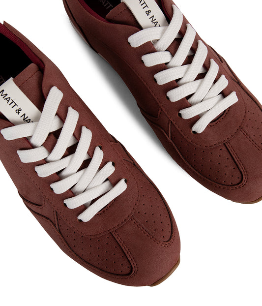 ZETTA Women's Vegan Sneakers | Color: Dull Red - variant::dullred
