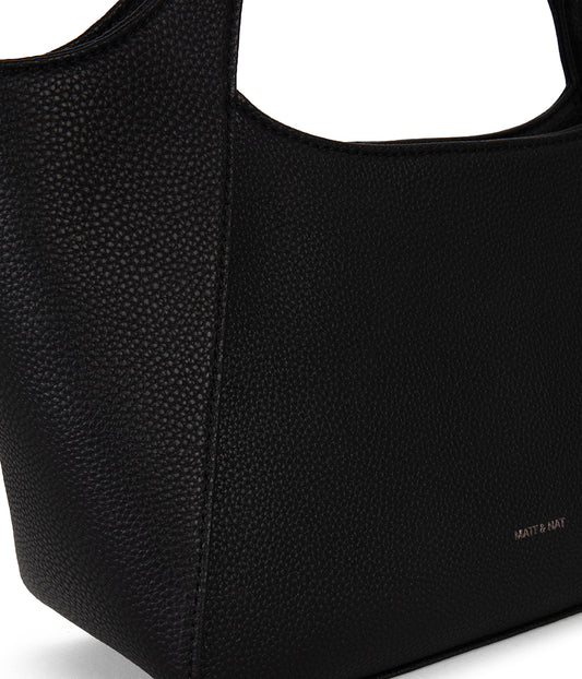 CHARLOT SM Vegan Tote Bag - Grain | Color: Black - variant::black