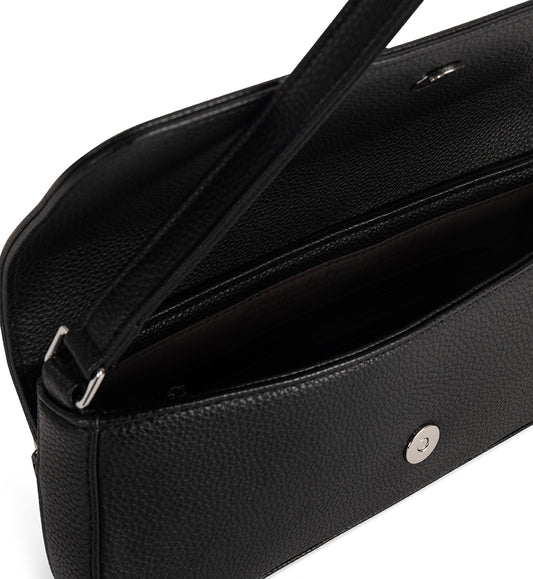 ENA Vegan Shoulder Bag - Grain | Color: Black - variant::black