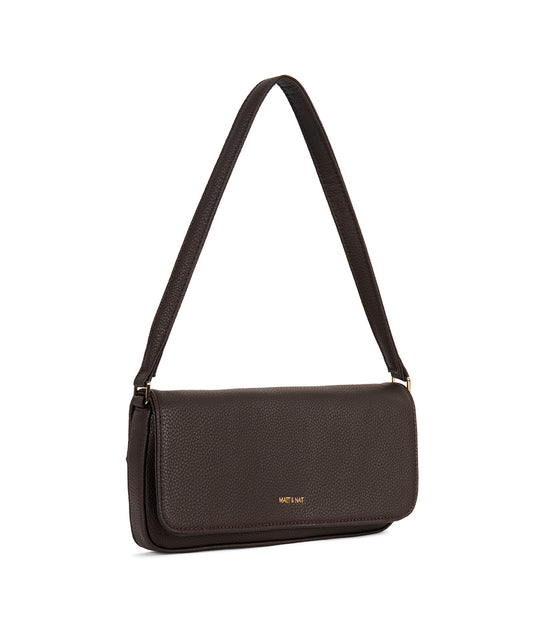 ENA Vegan Shoulder Bag - Grain | Color: Fudge - variant::fudge