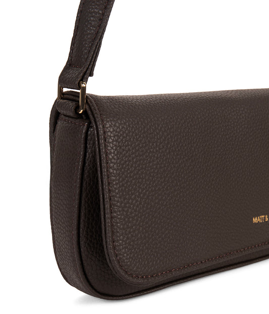 ENA Vegan Shoulder Bag - Grain | Color: Fudge - variant::fudge