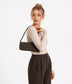 ENA Vegan Shoulder Bag - Grain | Color: Black - variant::black