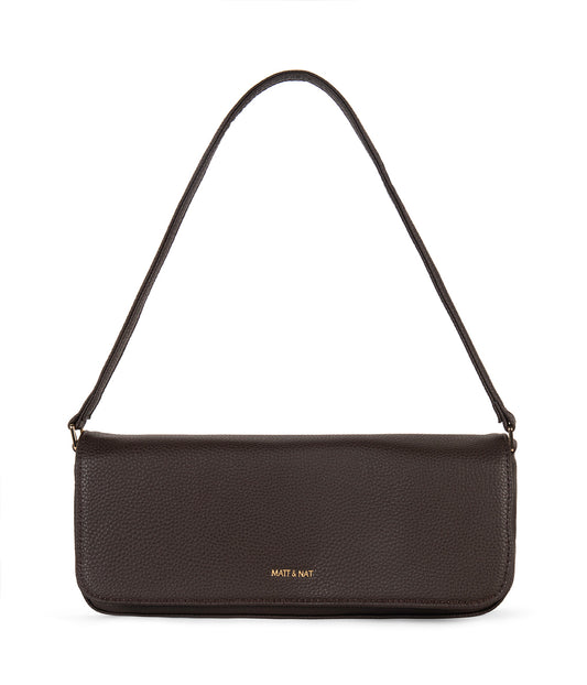 ENA Vegan Shoulder Bag - Grain | Color: Fudge - variant::fudge