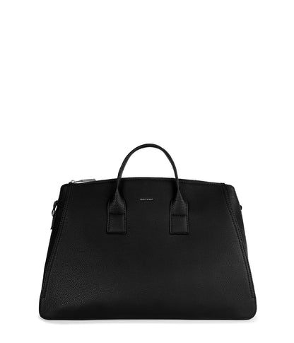 GIGI Vegan Weekender Bag - Grain | Color: Black - variant::black