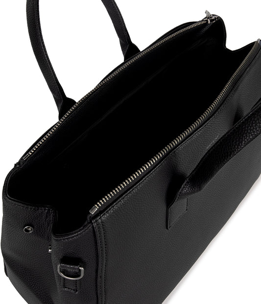 GIGI Vegan Weekender Bag - Grain | Color: Black - variant::black