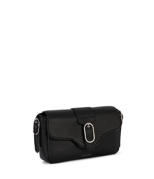 ISABELLE SM Vegan Crossbody Bag – Grain | Color: Black - variant::black