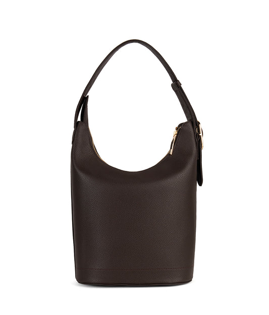 JESA Vegan Hobo Bag - Grain | Color: Fudge - variant::fudge