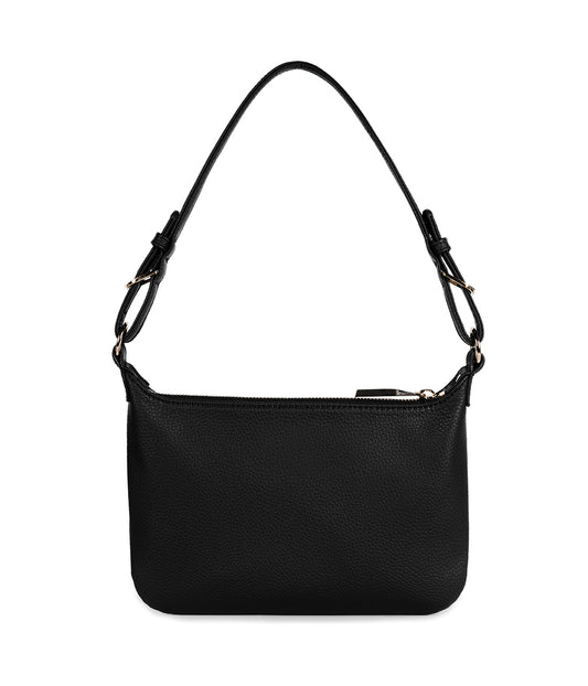 JINA Vegan Shoulder Bag - Grain | Color: Black - variant::black