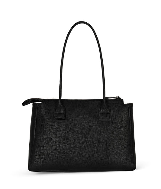 JORDI Vegan Tote Satchel – Grain | Color: Black - variant::black