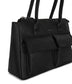 JORDI Vegan Tote Satchel – Grain | Color: Black - variant::black