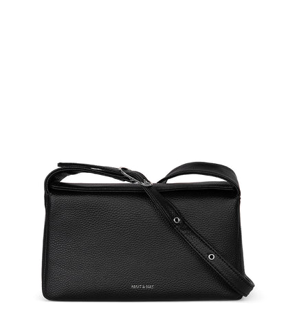 KERI Vegan Crossbody Bag – Grain | Color: Black - variant::black