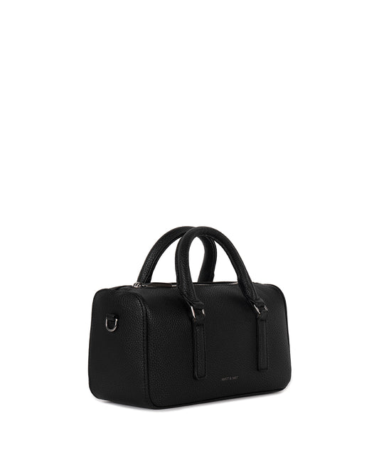 LUCE Vegan Crossbody Bag - Grain | Color: Black - variant::black