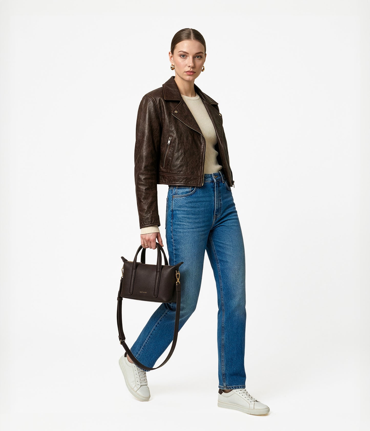 MOLA Vegan Crossbody Bag - Grain | Color: Black - variant::black