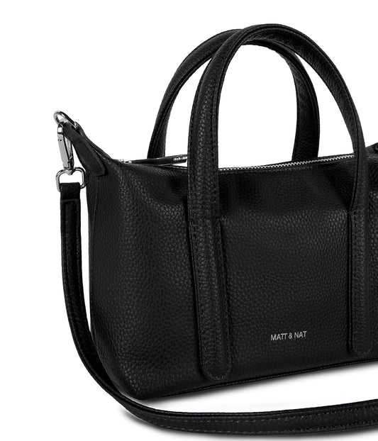 MOLA Vegan Crossbody Bag - Grain | Color: Black - variant::black