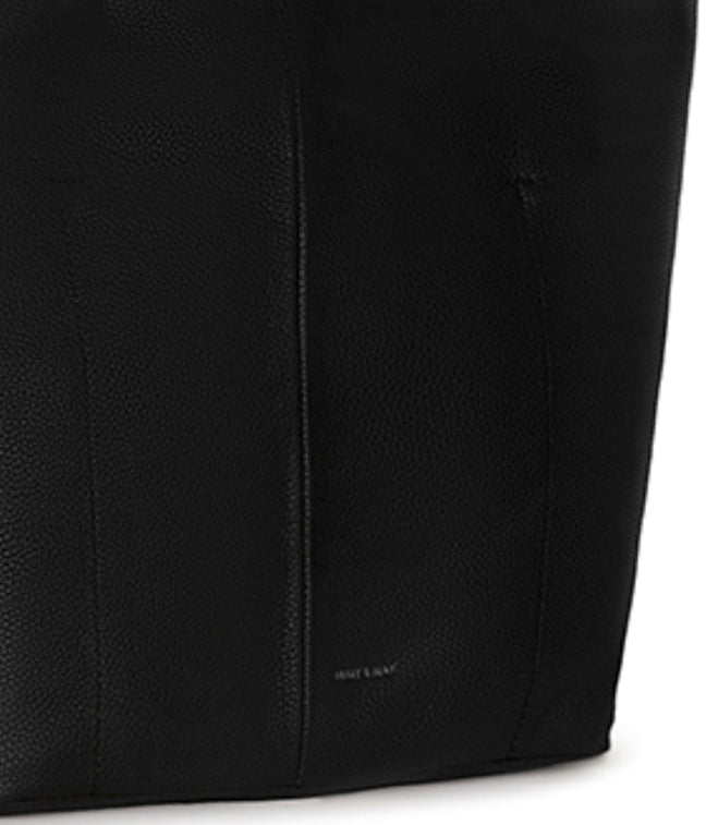 NATALIA Vegan Tote Bag – Grain | Color: Black - variant::black