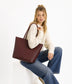 NATALIA Vegan Tote Bag – Grain | Color: Cherry - variant::cherry