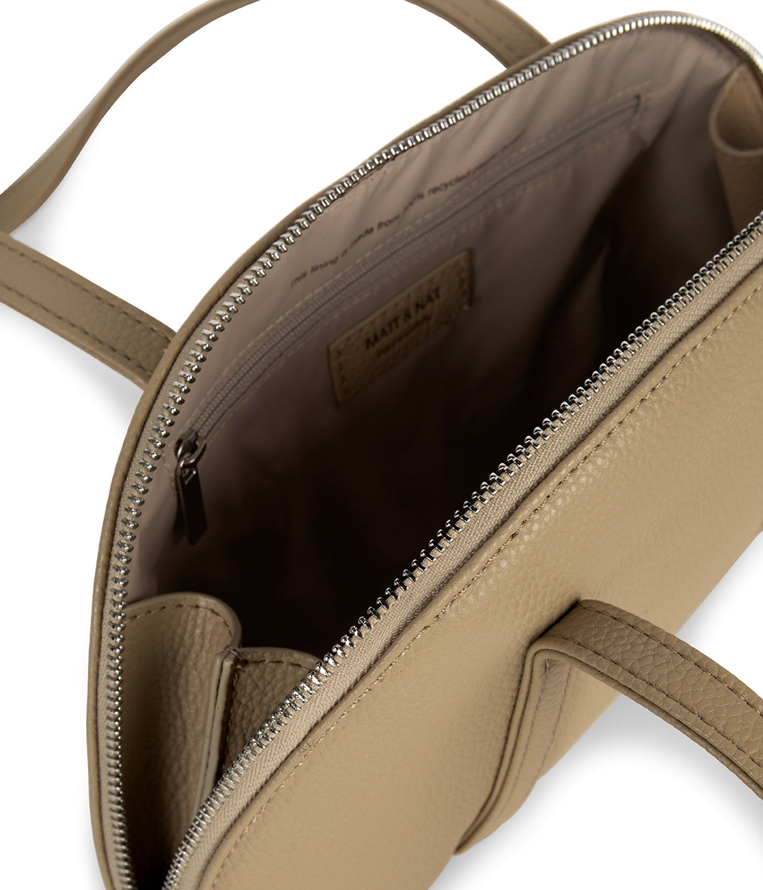 REA Vegan Satchel - Grain | Color: Almond - variant::almond