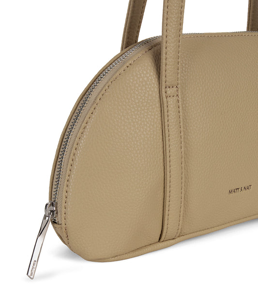 REA Vegan Satchel - Grain | Color: Almond - variant::almond