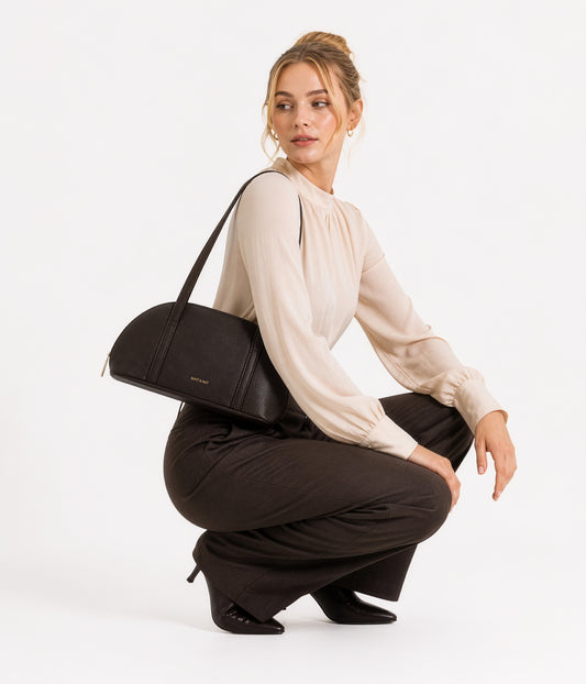 REA Vegan Satchel - Grain | Color: Almond - variant::almond