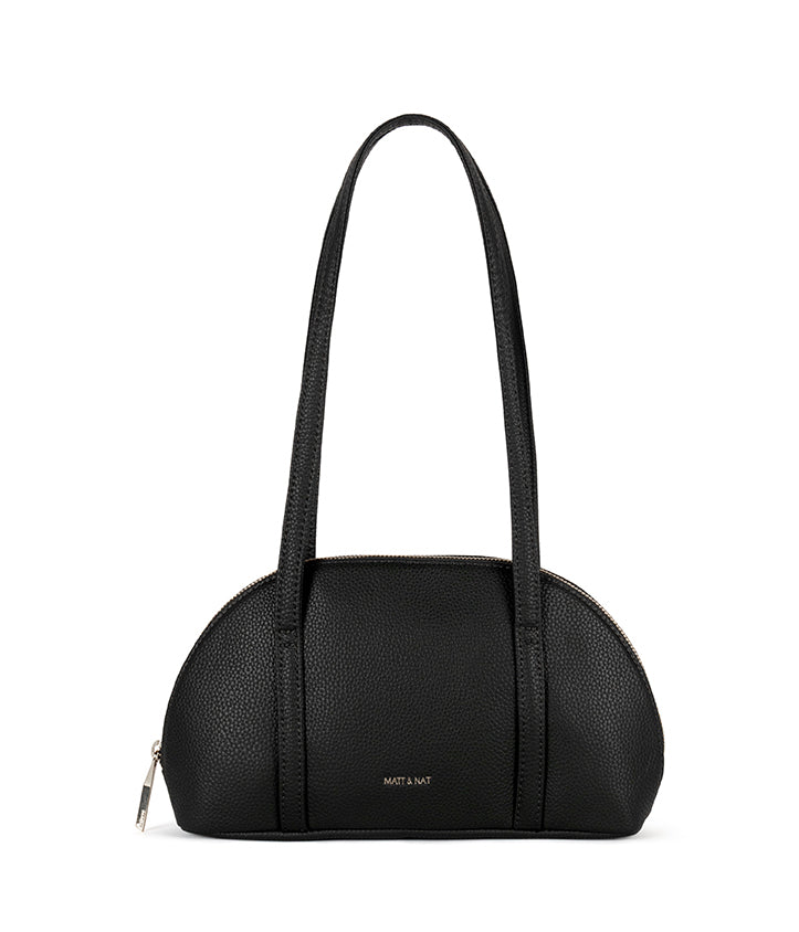 REA Vegan Satchel - Grain | Color: Black - variant::black