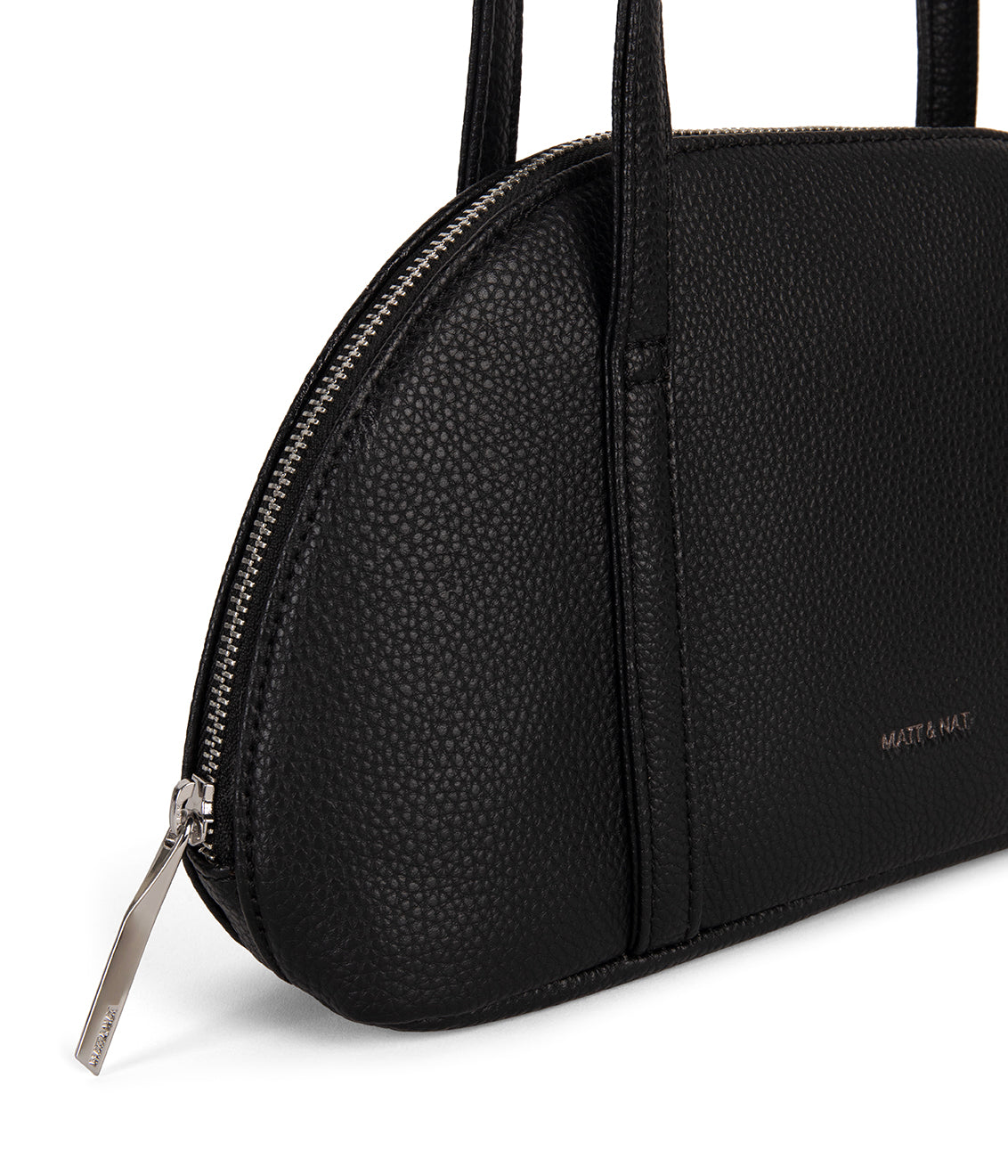 REA Vegan Satchel - Grain | Color: Black - variant::black