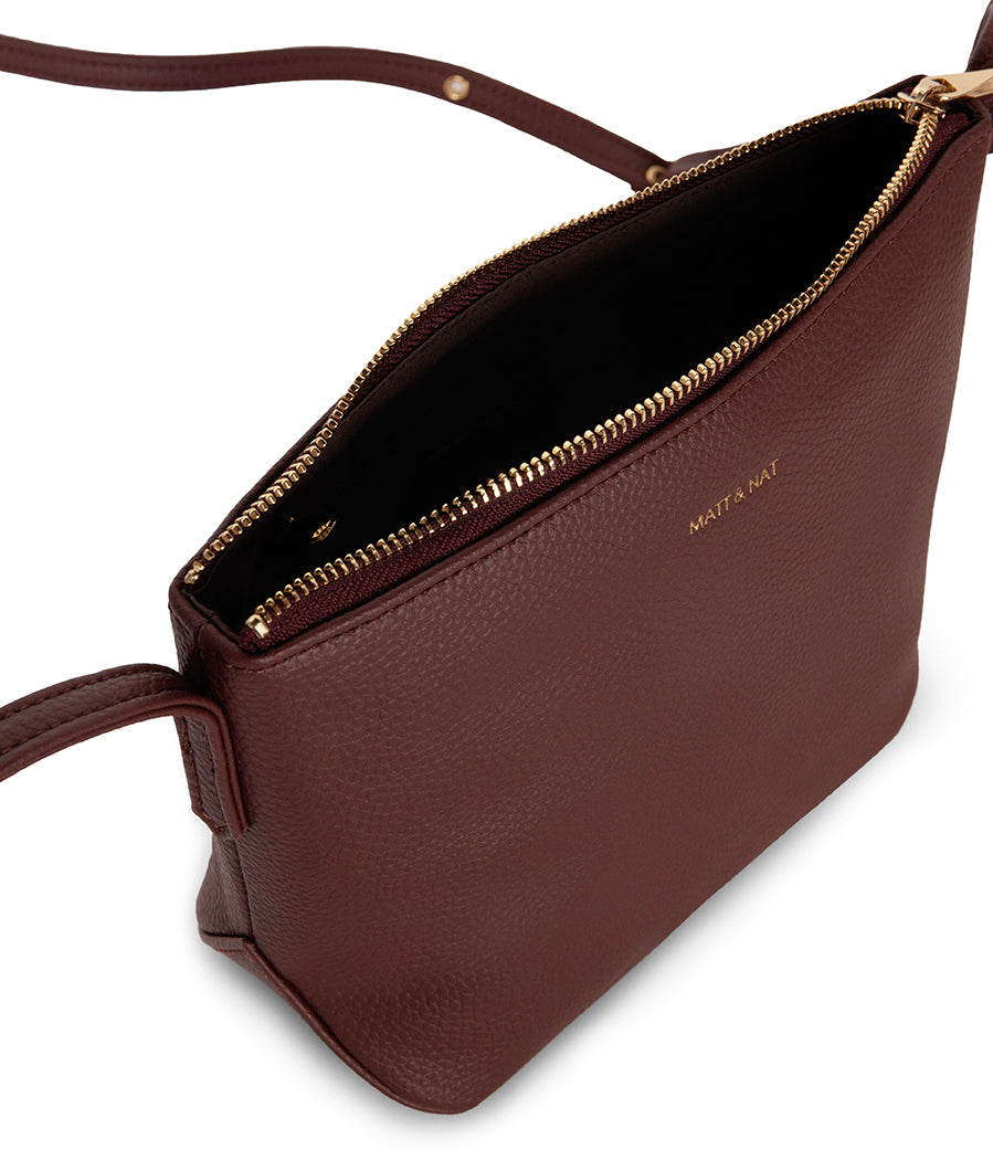 SAM Vegan Crossbody Bag - Grain | Color: Cherry - variant::cherry