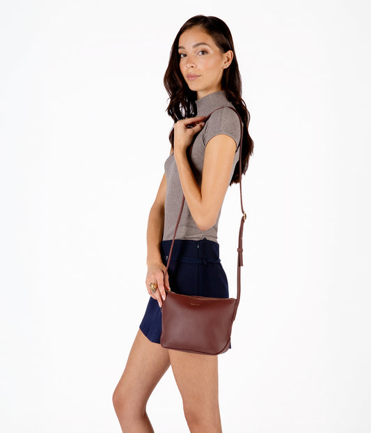 SAM Vegan Crossbody Bag - Grain | Color: Black - variant::black