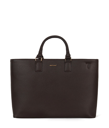 SEVYN Vegan Satchel - Grain | Color: Fudge - variant::fudge