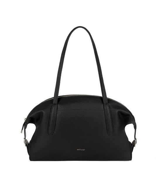 Vania Vegan Tote Bag – Grain | Color: Black - variant::black