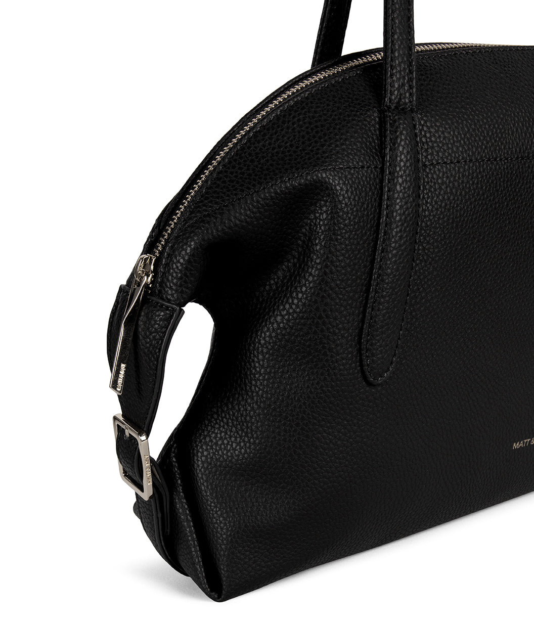 Vania Vegan Tote Bag – Grain | Color: Black - variant::black