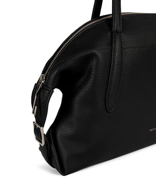 Vania Vegan Tote Bag – Grain | Color: Black - variant::black