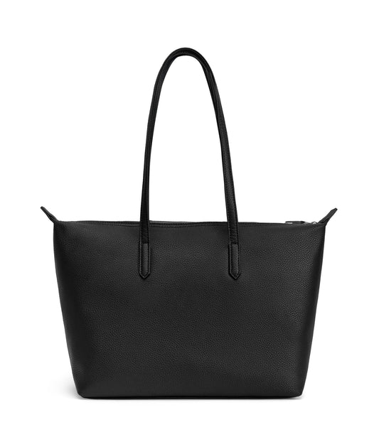 ABBI Vegan Tote Bag - Grain | Color: Black - variant::black