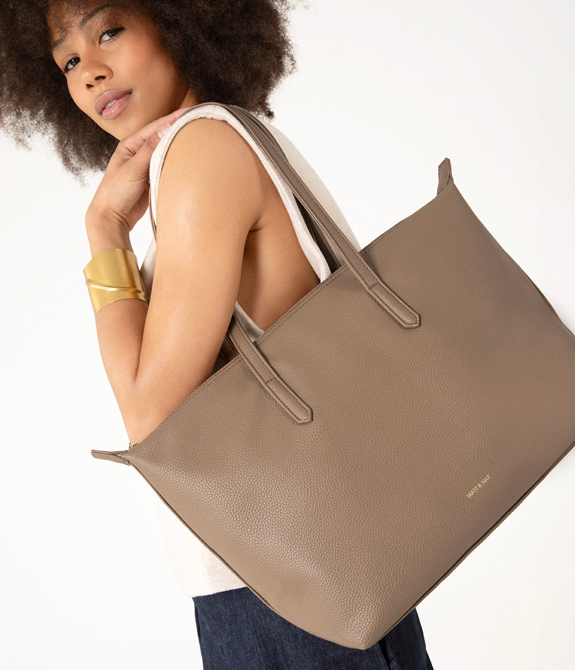 ABBI Vegan Tote Bag - Grain | Color: Rosemary - variant::rosemary