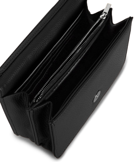 BEE Vegan Crossbody Bag - Grain | Color: Black - variant::black