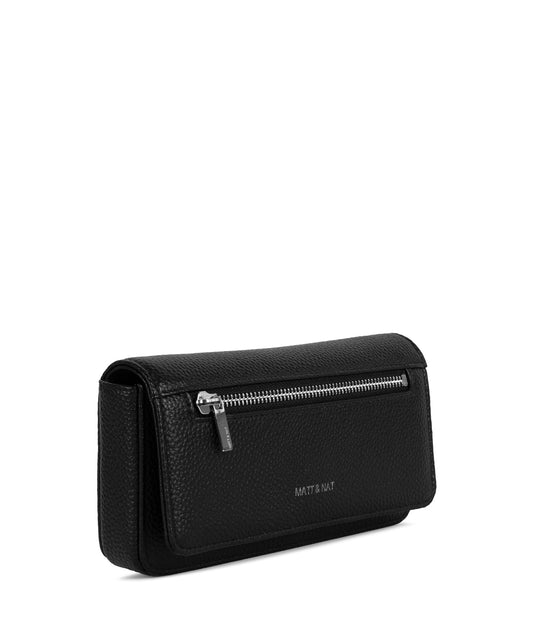 ERIN Vegan Crossbody Bag - Grain | Color: Black - variant::black