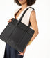 LUSIK Vegan Tote Bag – Grain | Color: Black - variant::black
