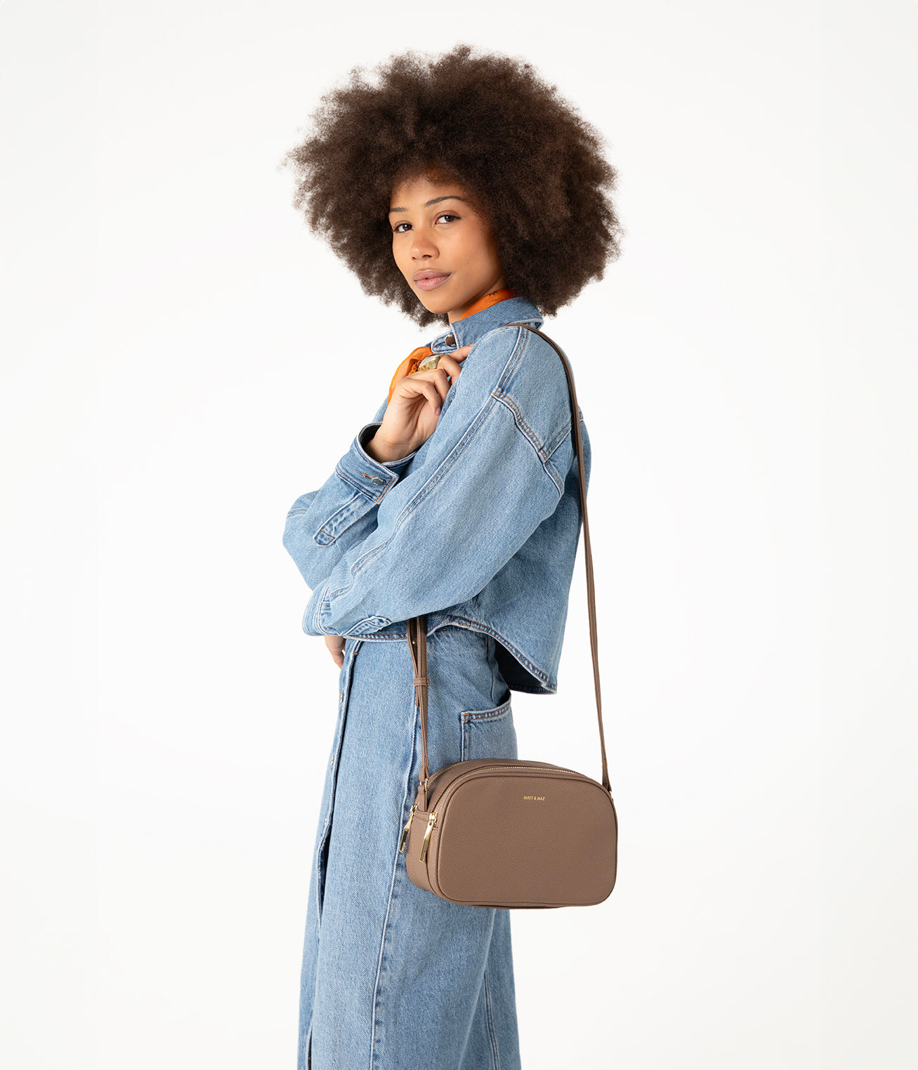 PAIR Vegan Crossbody Bag - Grain | Color: Black - variant::black