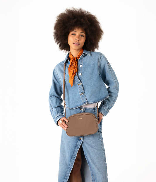 PAIR Vegan Crossbody Bag - Grain | Color: Cherry - variant::cherry