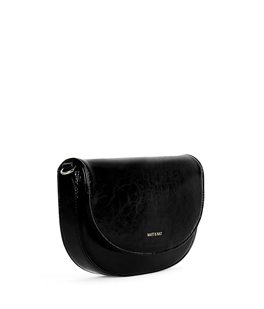 SHAAN Vegan Crossbody Bag - Groove | Color: Black - variant::black