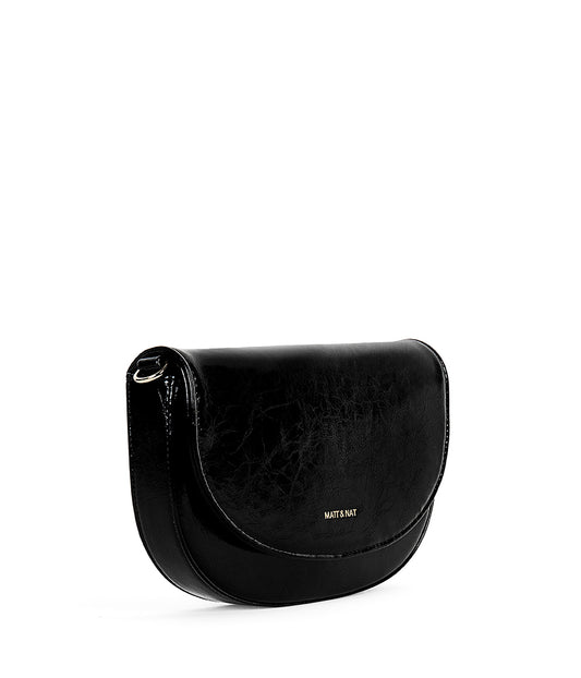 SHAAN Vegan Crossbody Bag - Groove | Color: Black - variant::black