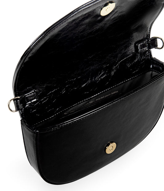 SHAAN Vegan Crossbody Bag - Groove | Color: Black - variant::black