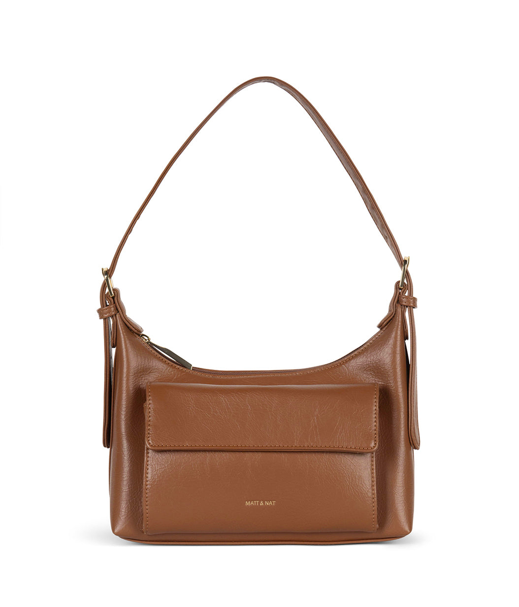 BEL Vegan Shoulder Bag - Theme | Color: Rust - variant::rust