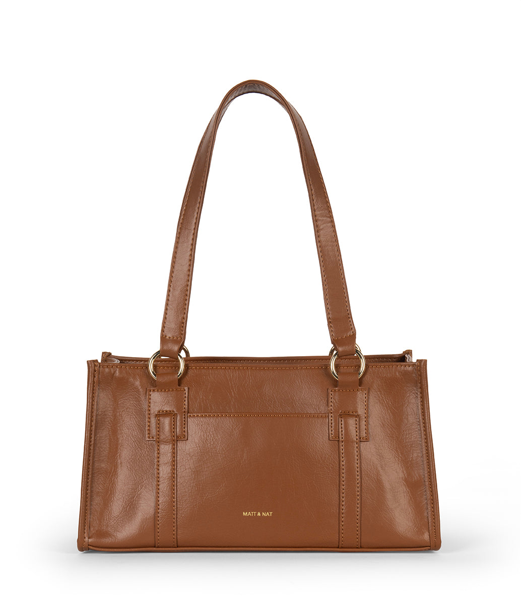 Zaria Vegan Tote Satchel Bag – Theme | Color: Rust - variant::rust