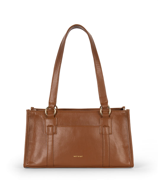Zaria Vegan Tote Satchel Bag – Theme | Color: Rust - variant::rust