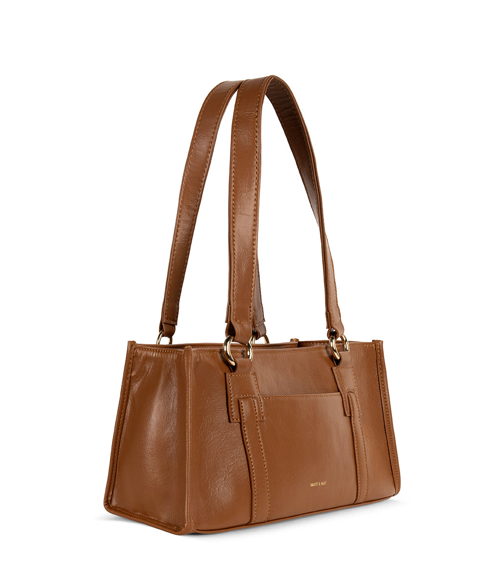 Zaria Vegan Tote Satchel Bag – Theme | Color: Rust - variant::rust