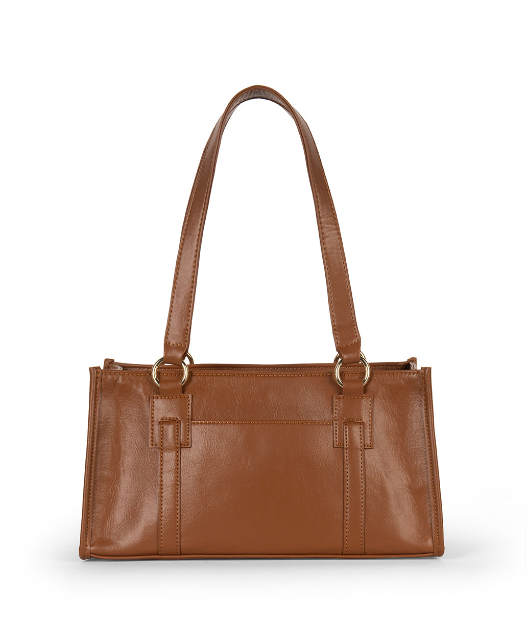 Zaria Vegan Tote Satchel Bag – Theme | Color: Rust - variant::rust
