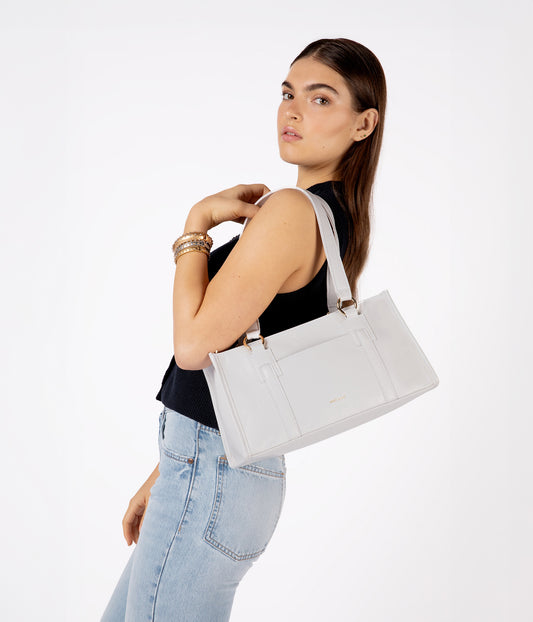 Zaria Vegan Tote Satchel Bag – Theme | Color: Rust - variant::rust