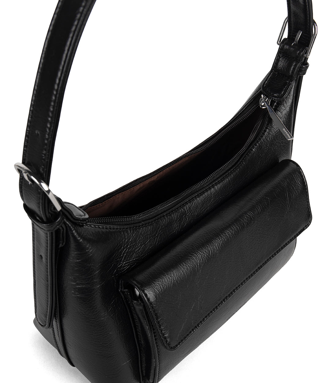 BEL Vegan Shoulder Bag - Theme | Color: Black - variant::black
