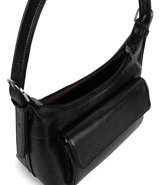 BEL Vegan Shoulder Bag - Theme | Color: Black - variant::black